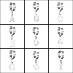 High Quality Fashion Initials 26 Letters A-Z Drop Earrings For Women Silver Color Punk Dangle Earrings accessories Jewelry Gift