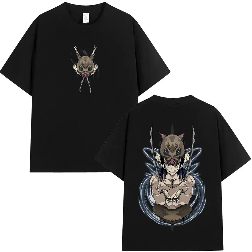 Anime Dämon Slayer Hashibira Inosuke Grafik T Shirts Männer Frauen Casual Übergroßen Kurzarm T-shirts Herrenmode Streetwear