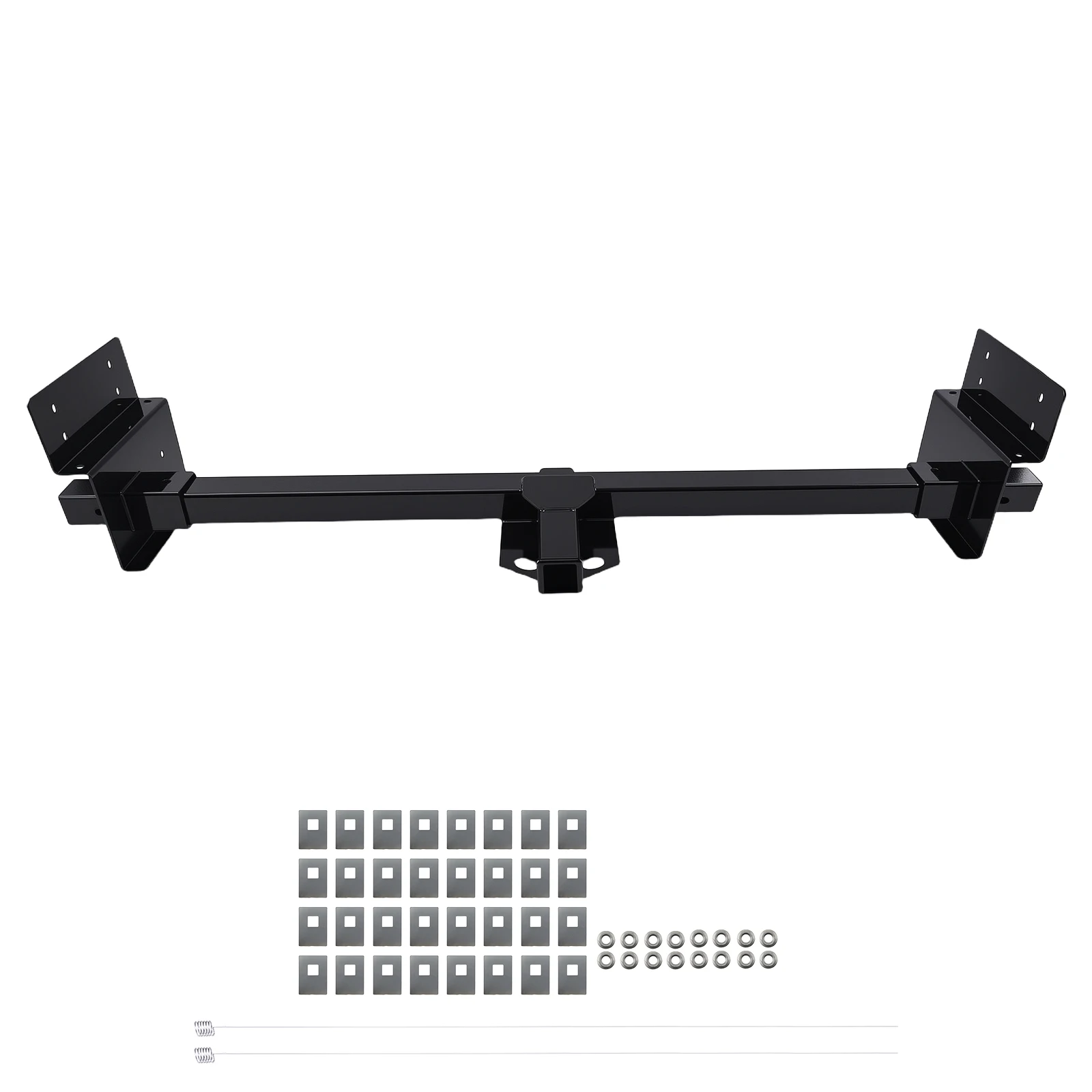 Black Steel Trailer Hitch Receiver 2in Class 3 3500lbs Towing 525lbs TW