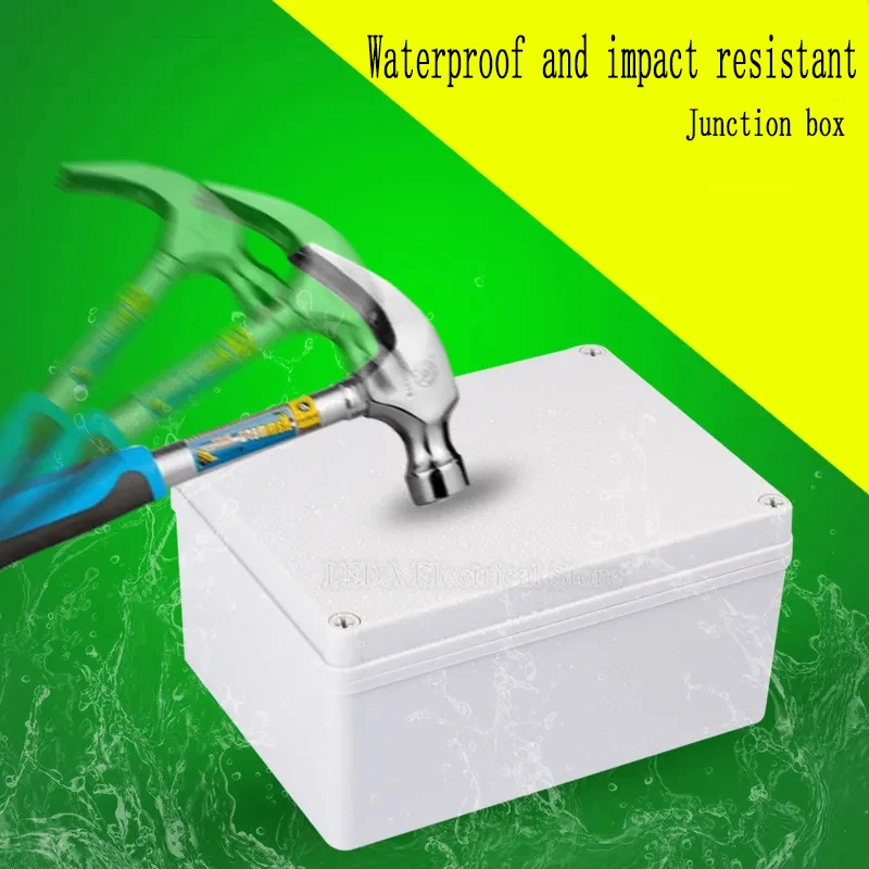 1Pcs ABS Plastic Distribution Junction Wiring Indoor And Outdoor Waterproof Box