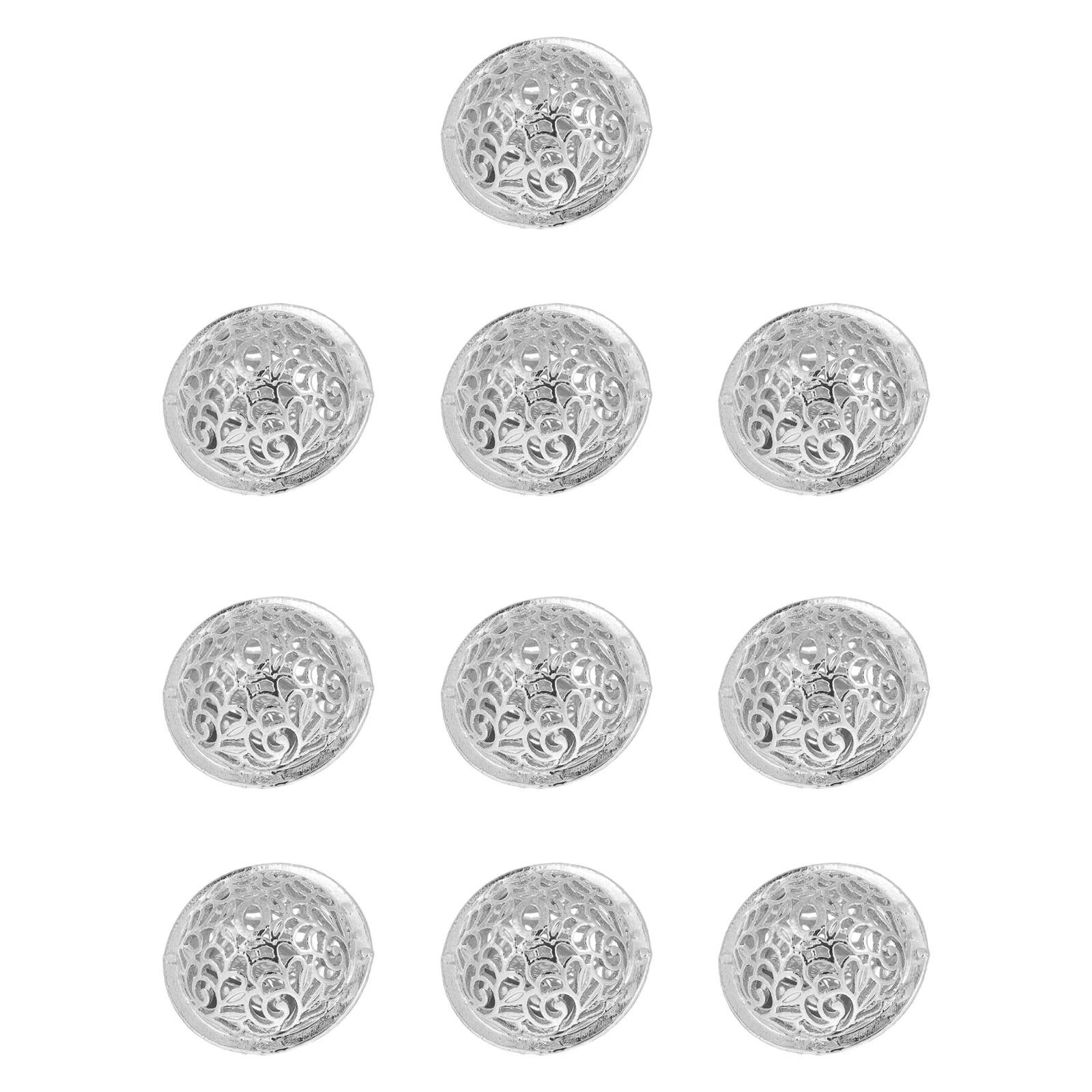 

10pcs Electroplating Hollow Bells 2 1CM White Design Christmas Key Chain Pendant Jewelry Accessories Craft Decor