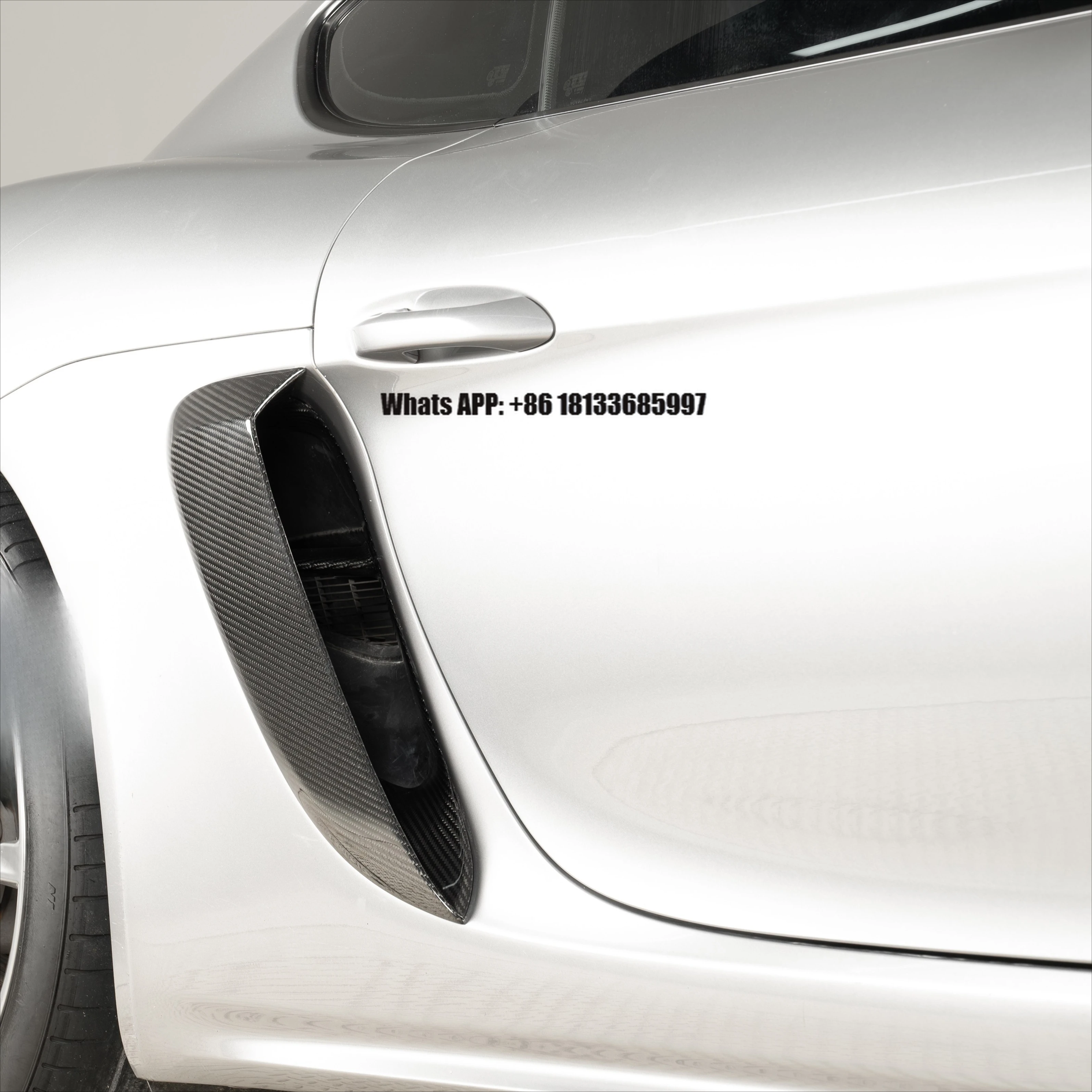 

For Porsche 718 2017 2018 2019 2020 2021 2022 2023 2024 2025 2026 982 982C Upgraded Dry Carbon Fiber Fender Vents OEor GT4 Style