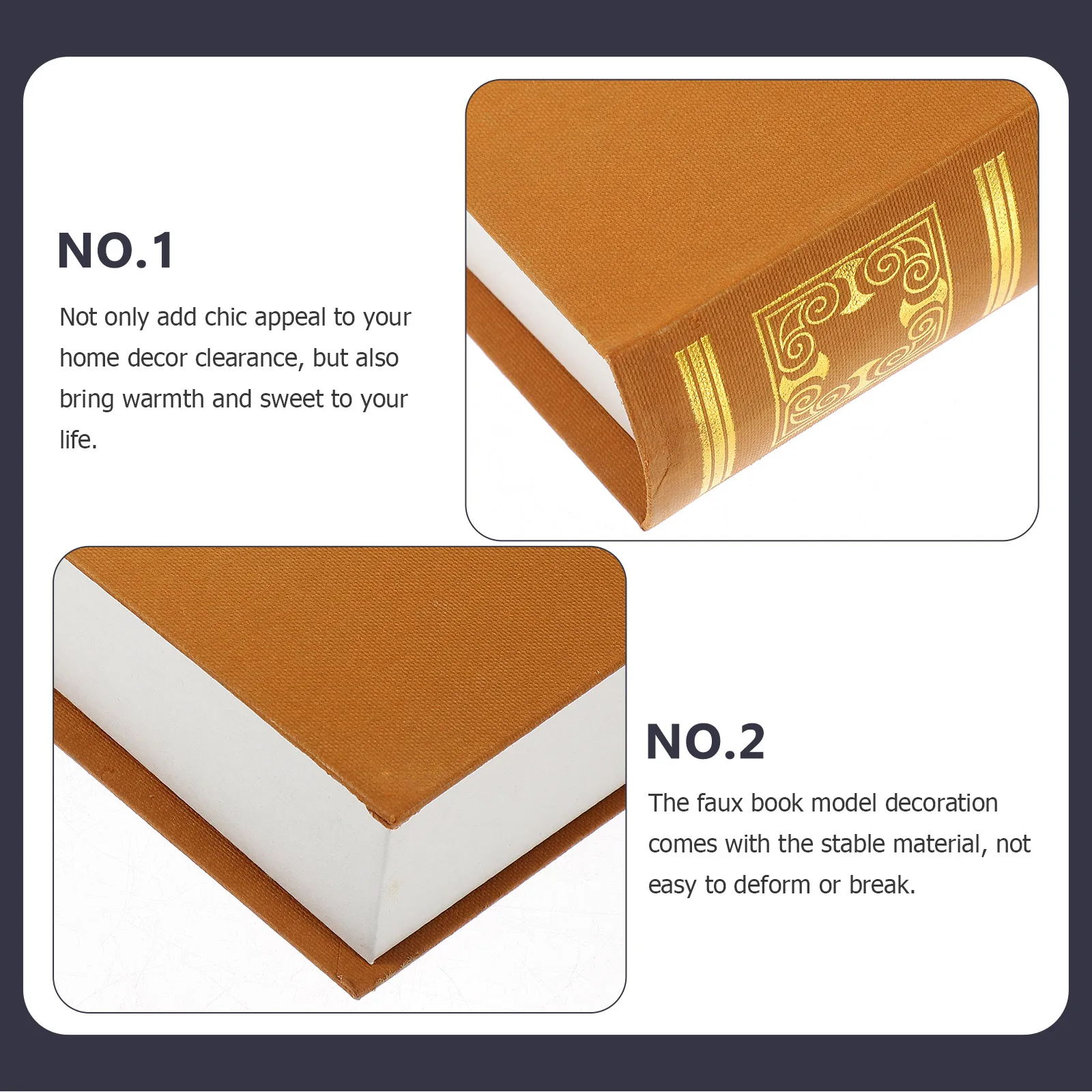 

6 Pcs Imitation Book Decoration Office Picture Ornament Living Coated Paper Fake