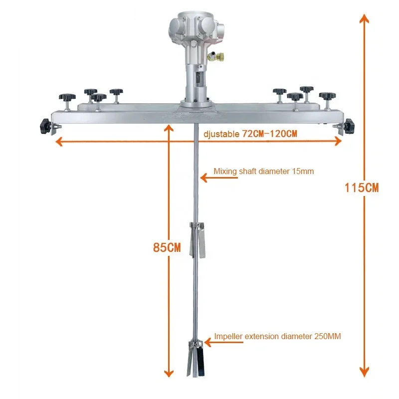 Stainless Steel Horizontal Plate Pneumatic Special Mixer Paint Mixing Machine IBC Agitator