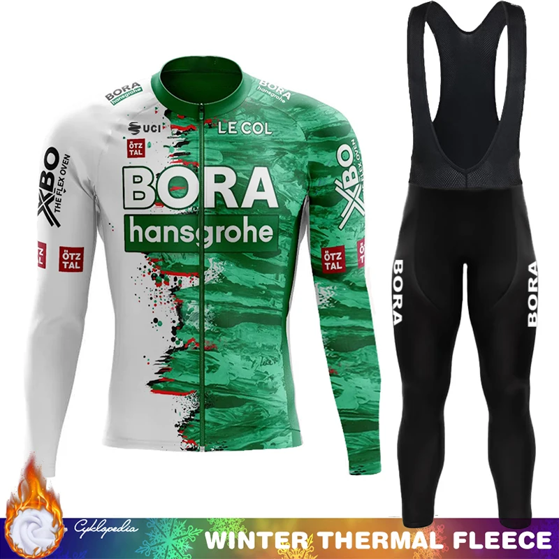 

Long Sleeve Cycling Jersey Men Thermal Clothing UCI BORA Winter Fleece Men's Suit Ciclismo Hombre Bicycle Mens Clothes Cycle Bib