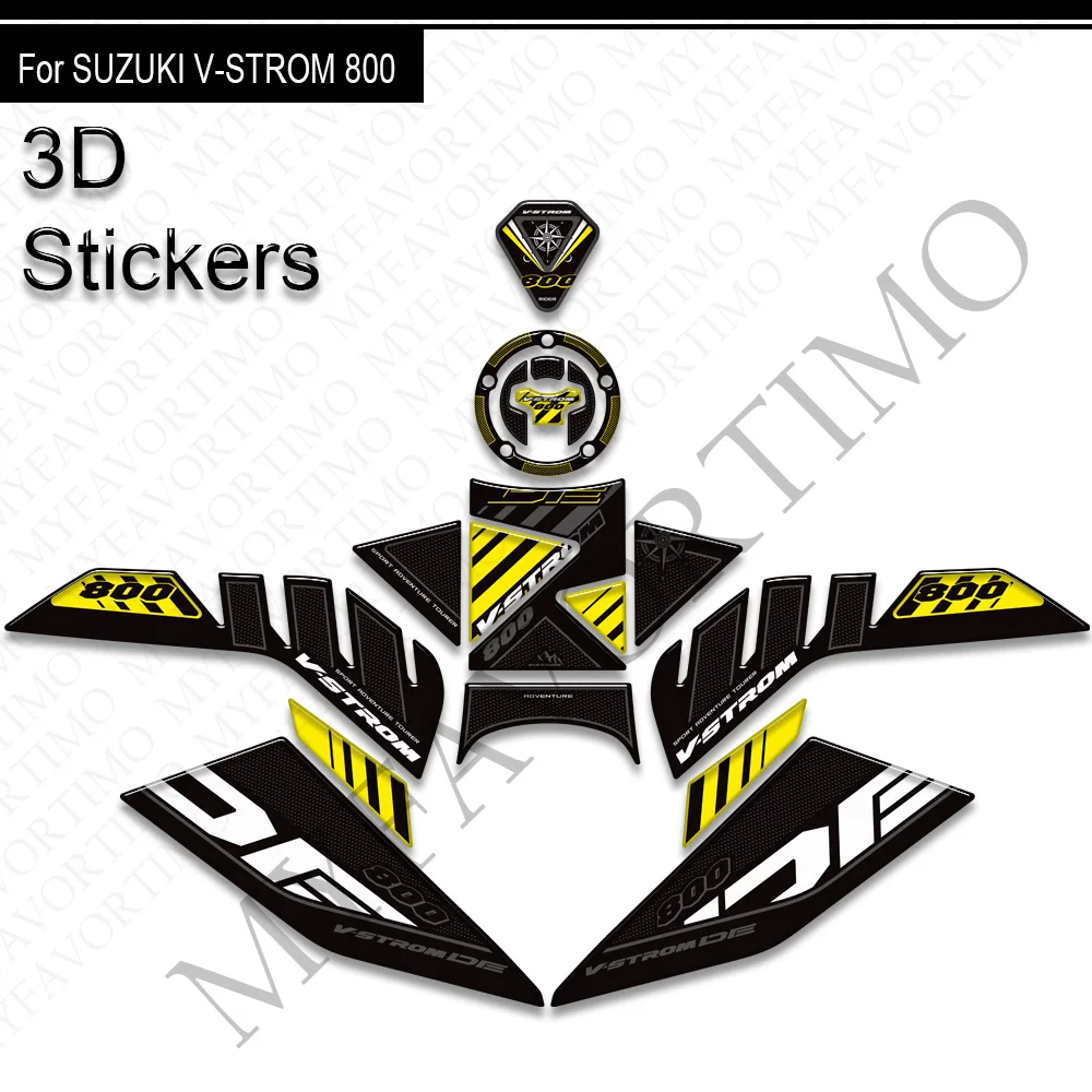 For Suzuki V-STROM VSTROM V STROM 800 DE 800DE Adventure Protector Tank Pad Gas Fuel Oil Knee Stickers Decals 2023 2024 2025