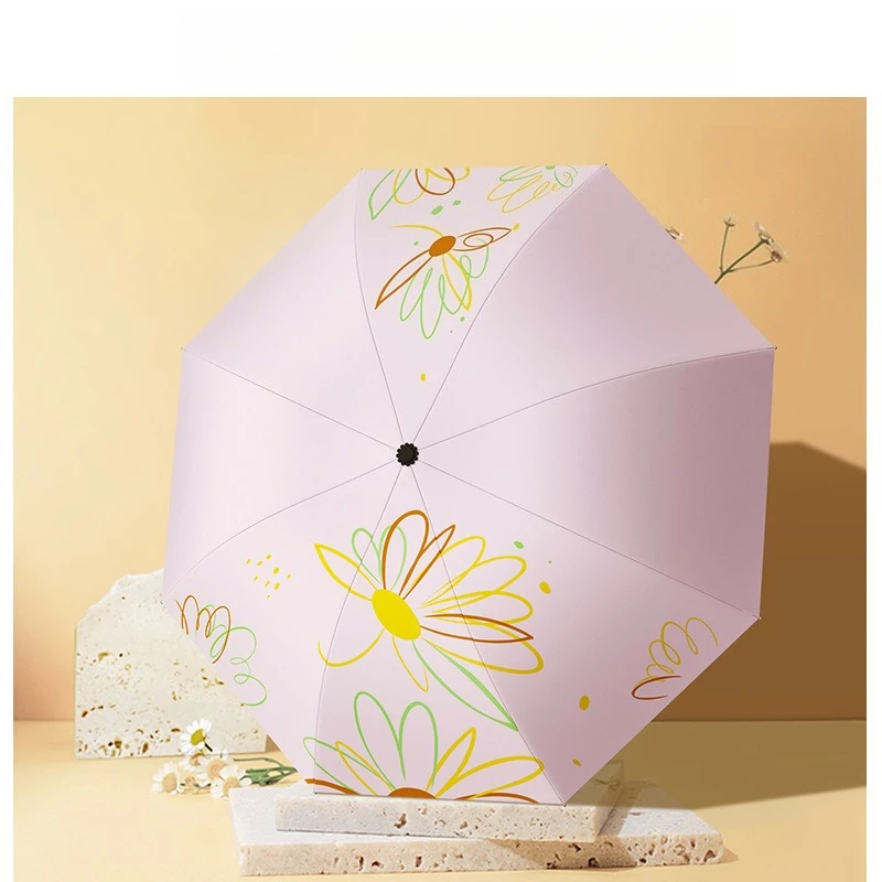 Cute Print UV Umbrella UPF50+ Girls Umbrella Beautiful Fashionable Sun Rain Parasol Travel Accessory for Women guarda chuva