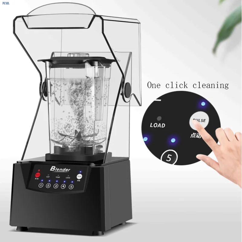 Food blender Commercial blender 1500w Sound insulation Food Processor Smoothie Maker Mute Juicing machine Food mixer