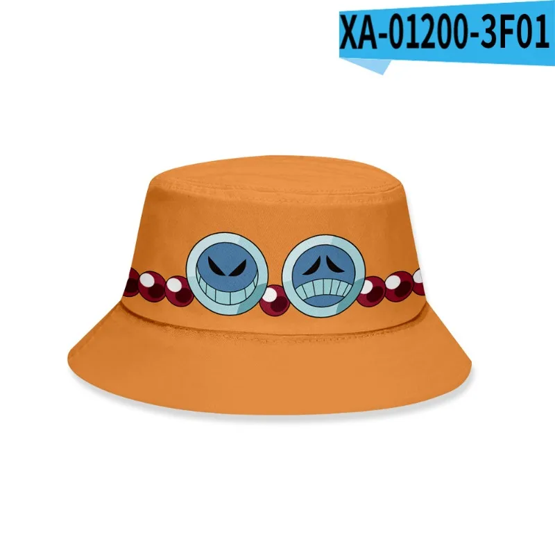 One Piece Luffy Fisherman Hat Cartoon Sun Hats Foldable Bucket Hat Women Summer Outdoor Casual Visor Panama Cap Cosplay Props