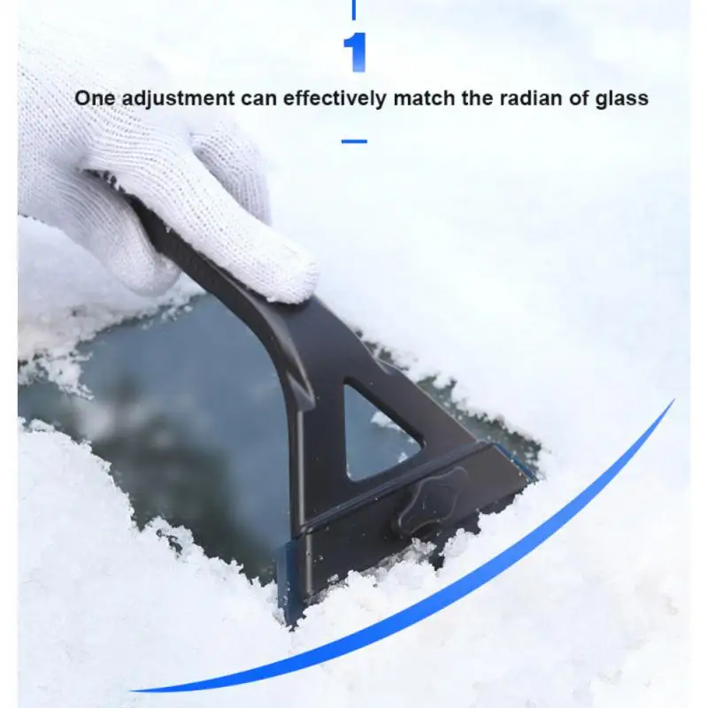 Portable Car Ice Scraper Windshield Window Snow Shovel Adjustable Silicone Blade Snow Scraper Winter Car Cleaning Accessories