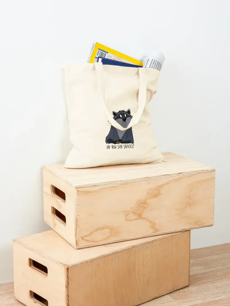 Hungry Raccoon Tote Bag Gift bag shopping bags foldable tote bags aesthetic