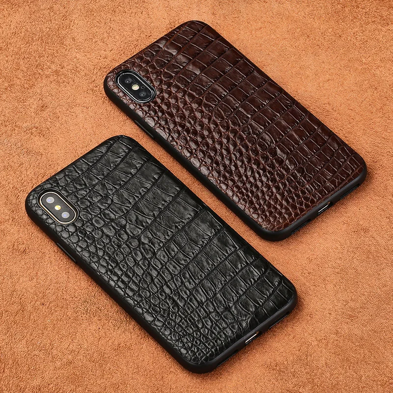 

Real Crocodile skin Shockproof back case For Apple iphone 11pro max 7 8 Plus XS Max XR Original cover for iphone 11 pro coque