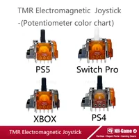 50 uds/100 Uds TMR Joystick electromagnético para controlador PS5 módulo de Sensor basculante de palo analógico 3D para PS4 para Xbox Series X/S