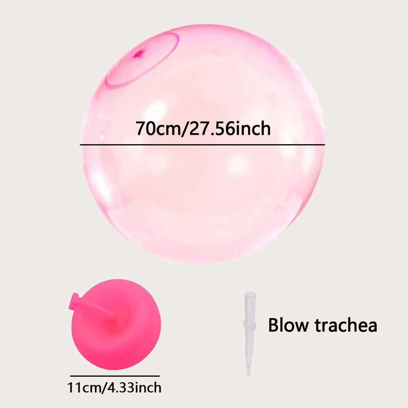 1PC- Bubble Ball For Summer Vocation On Beach Kids Children Outdoor Soft Air Water Filled Bubble Ball Blow Up Balloon Toy Fun Pa