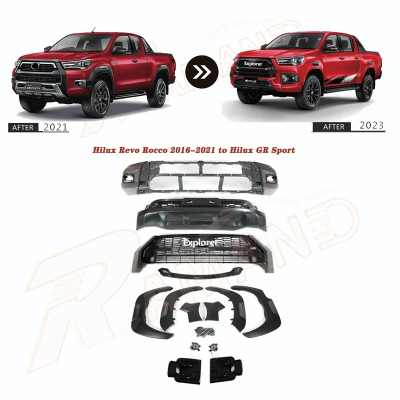 Ramand Hilux Revo Rocco Facelift Bodykit 2016-2020 Convert to Rocco 2023 GR Sport for Hilux Body Kit