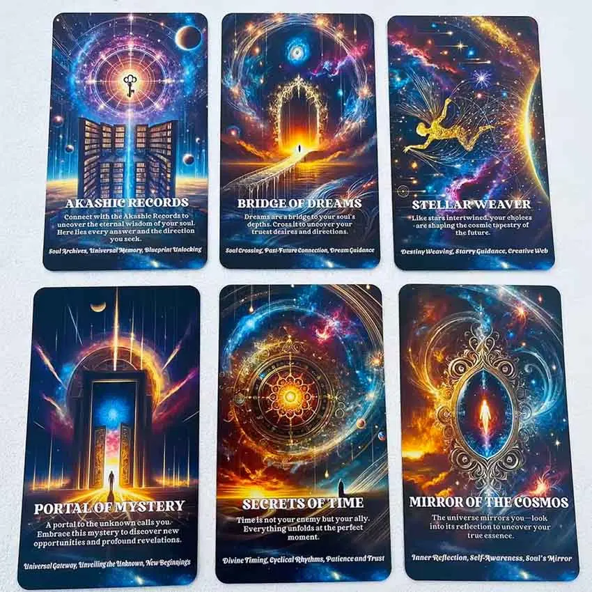 Soul Contract Oracle Cards Mysterious Information Cards Game No Manual 12x7cm, 56-Cards