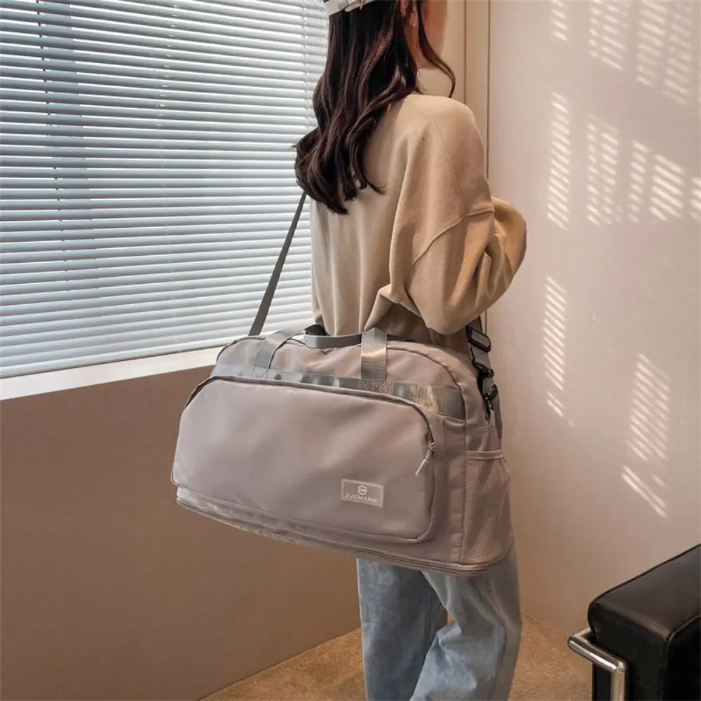

Expandable Travel Duffel Bag Large Capacity Crossbody Women's Fitness Handbag Dry-wet Separation Durable Travel Luggage Bag