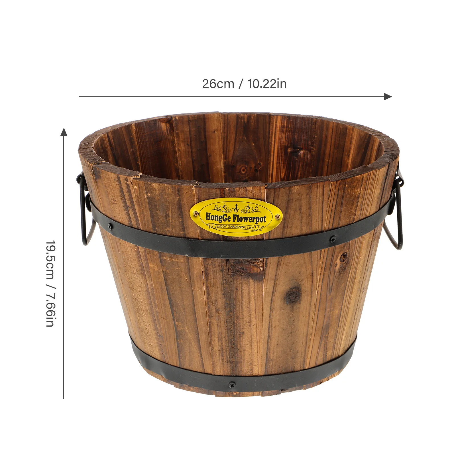 Wooden Flower Bucket Pots for Plants Window Boxes Planters Large Outdoor Creative