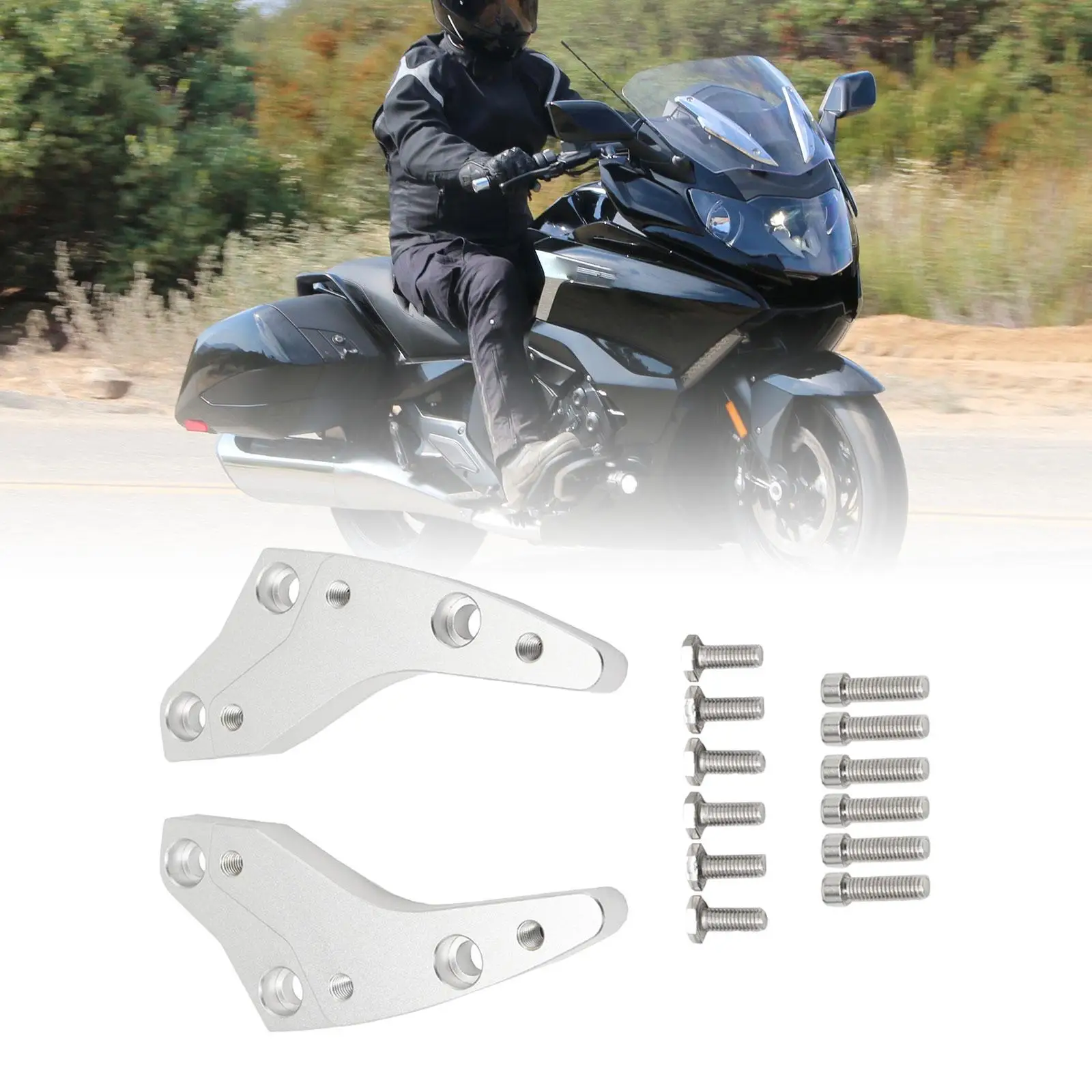 Motorcycle Handlebar Riser Kit Aluminum Accessory with Screws for K1600B K1600GT Motorbike Spare Parts Easily Install