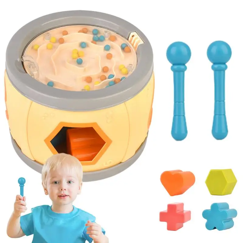 Toddler Drum Set Kids Portable Children Drum Percussion Music Tissue Box Instrument For Boys And Girls Age 6+ Toys Kid Baby Game