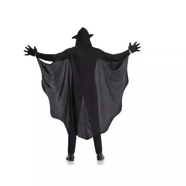 ชุดแฟนซีปีศาจแบลล์อีวิล ชุดค้างคาวสำหรับฮาโลวีน ชุดคอสเพลย์สำหรับพ่อแม่ลูก ชุดสำหรับใส่ไปบาร์ ทำจากวัสดุ PU ลายดอกไม้