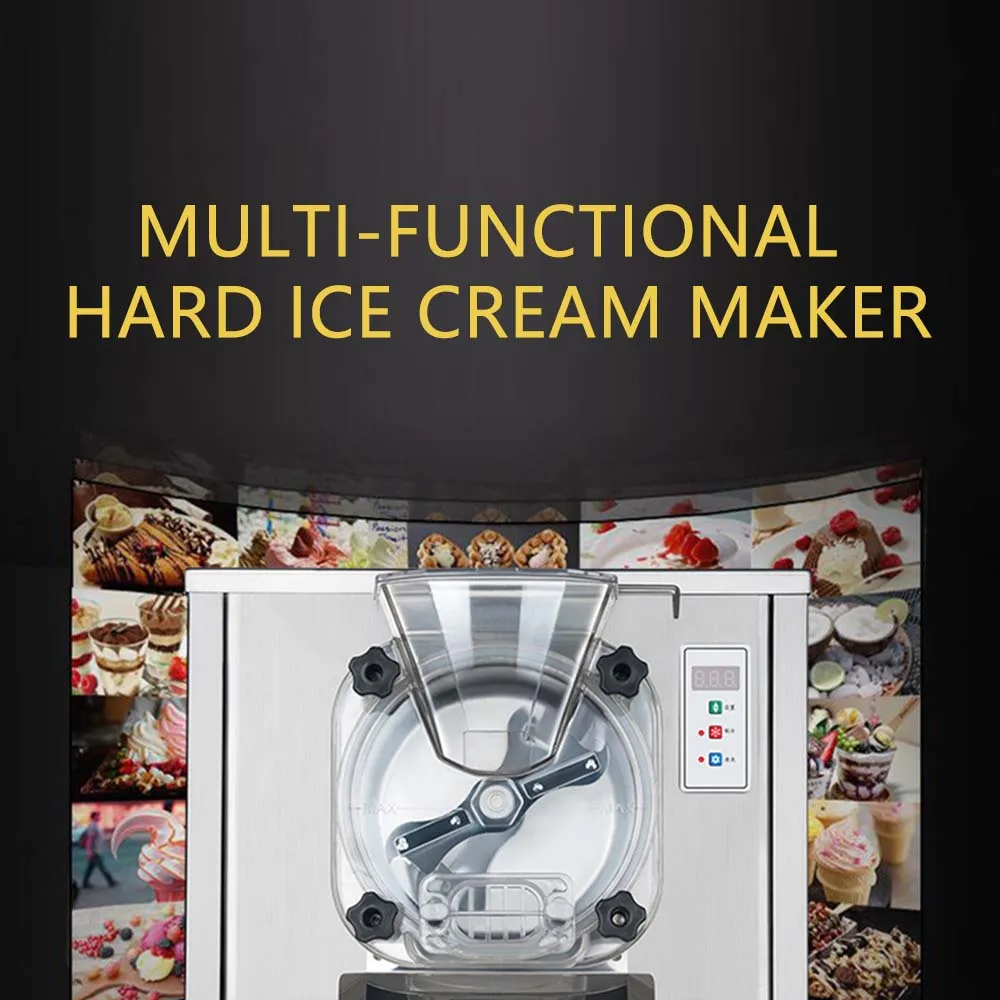 Fully AutomaticHard Ice Cream Machine Commercial Ice Cream Cone Maker Desktop Ice Ball Milk Tea Shop