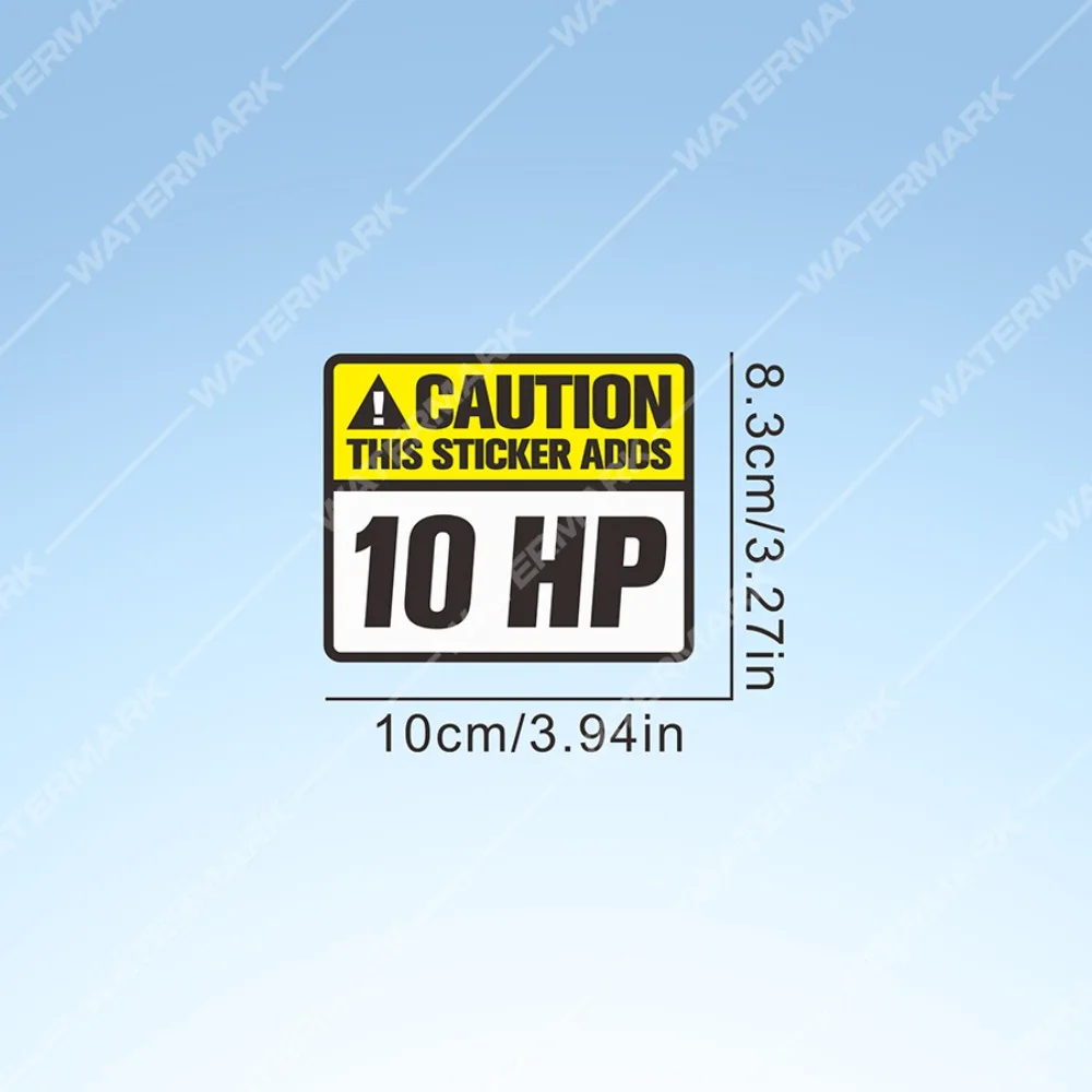 1 Piece Can Increase 10 Horsepower. Weird Sticker. Note! This Sticker Adds 10 HP Creativity to the Car Sticker.