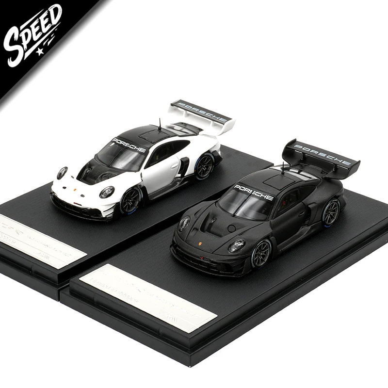 

HKM GT3 R 992 1:64 черный, белый, Rennsport Brumos, литая под давлением диорама, коллекция моделей автомобилей, миниатюрные игрушки TW