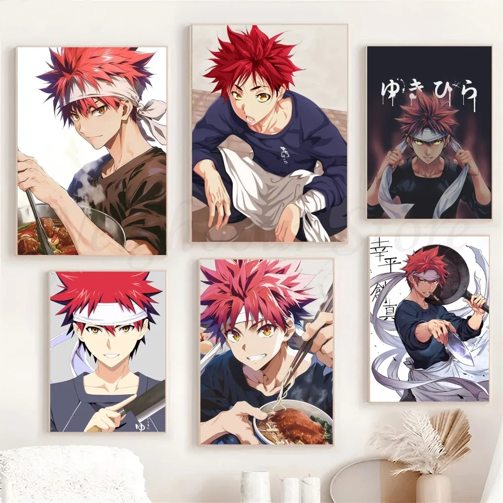 1pc Yukihira Soma Manga Food Wars Shokugeki No Soma Poster Poster Art Print Bar Living Room Furniture Decor