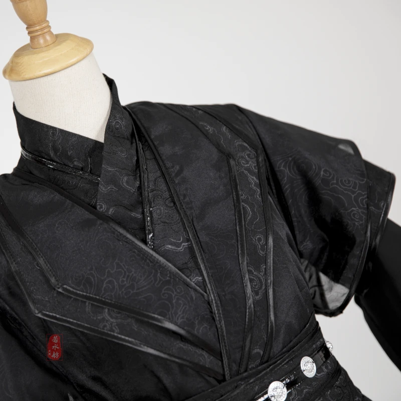 Chinese Hanfu  Fu He Xuan Gu Yun Cosplay Costume Anime Black Halloween Carnival Cosplay Party Men dress Tian Guan Ci