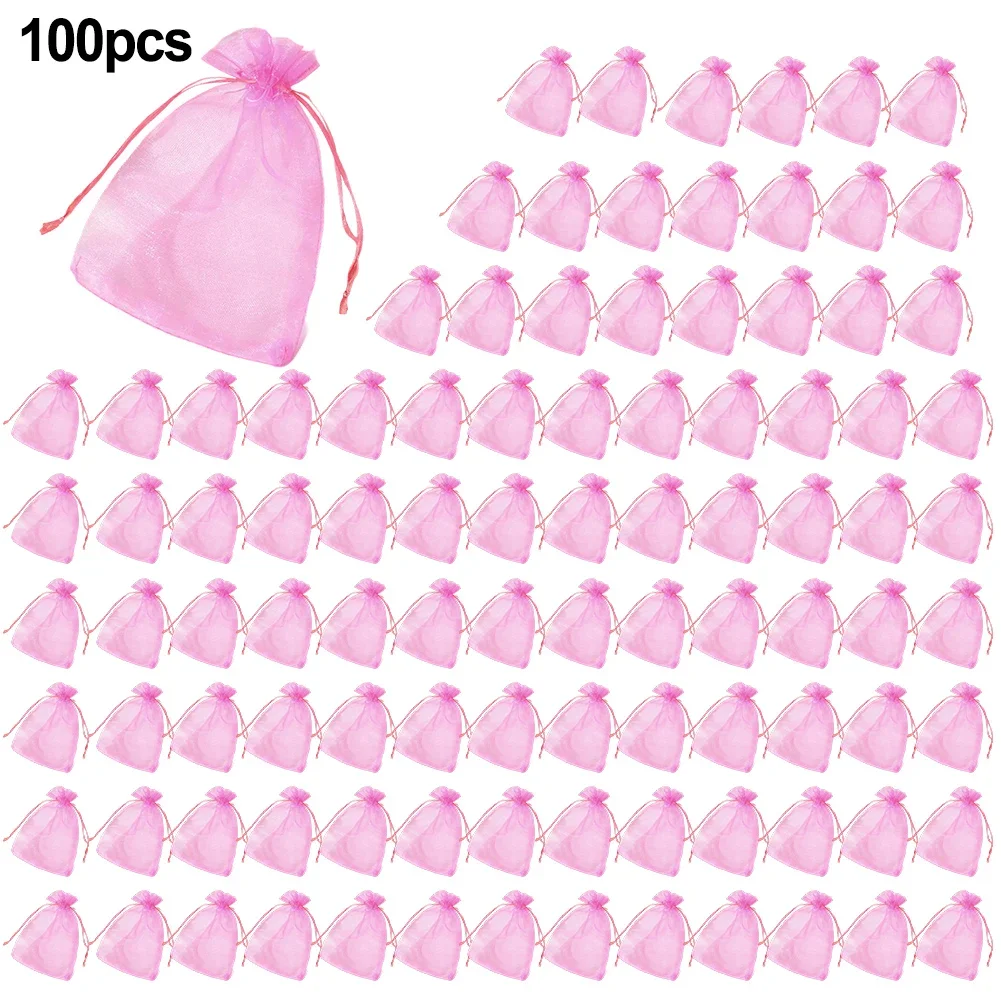 Pink Drawstring Bags Multi Purpose Sachet Bags Decoration Sachet Bags Attractive Presentation Elegant Design With Ribbon