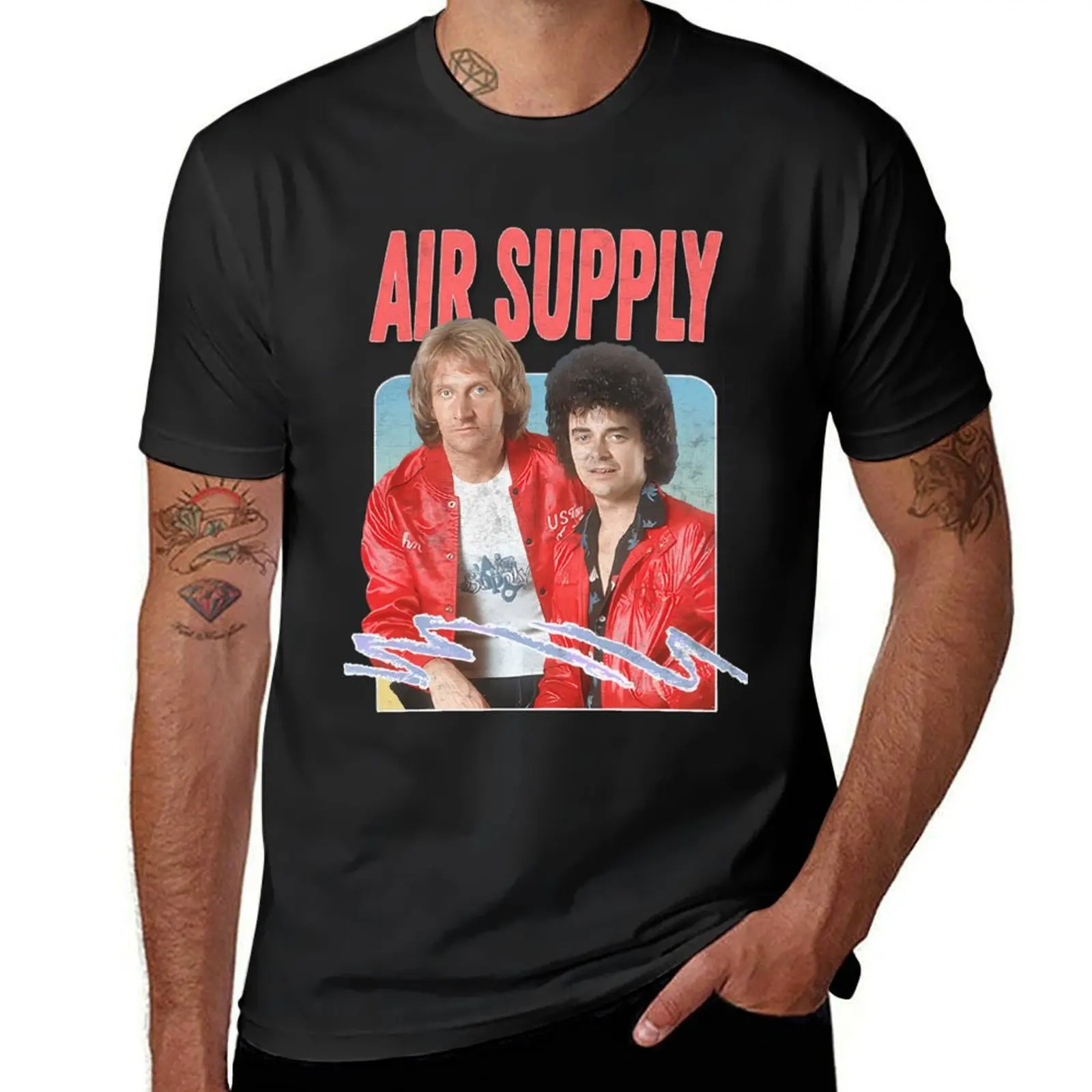 

Air Supply / 80s Retro Faded Style T-Shirt oversizeds customizeds men clothings
