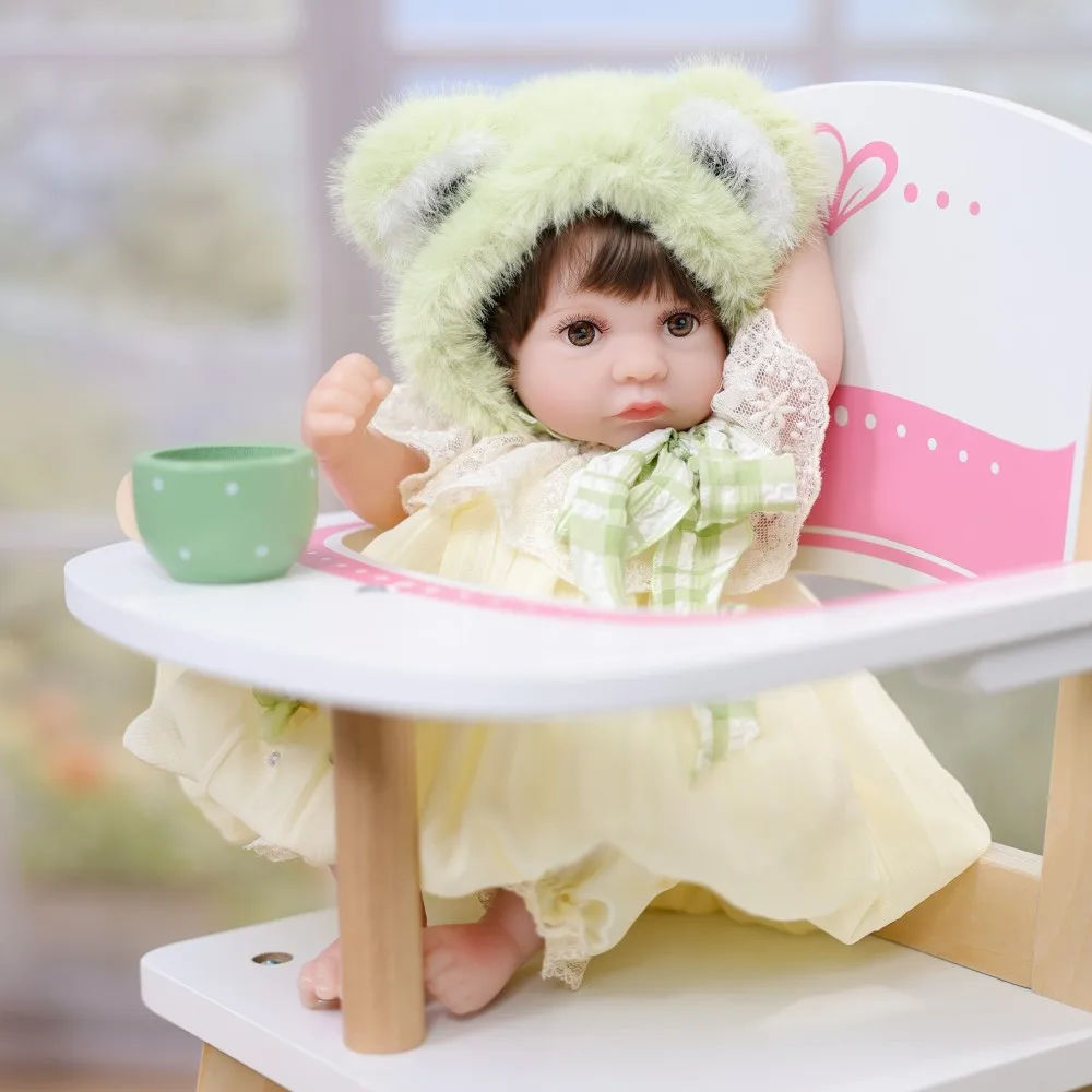 Cloveray 30cm Oryginalna Lalka z Winylu Realistyczna Lalka z Winylu Miękka Zielona Żaba Lalka z Winylu Ręcznie Robiona Wysokiej Jakości Zabawka Prezent dla Dziecka na Boże Narodzenie