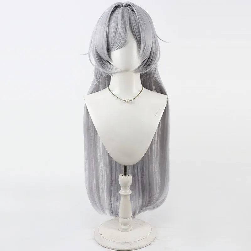 Juego Wuthering Waves Mornye Cosplay peluca Mornye gris pelo largo Cosplay para Comicon fiesta adultos mujeres hombres