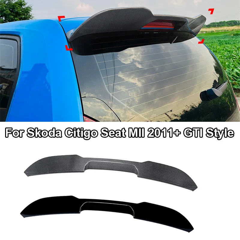 

Для Skoda Citigo Seat MII 2011+ GTI глянцевый черный задний крыло багажник верхний спойлер хвост задняя дверь разделитель губа DUCK хвост DUCKBILL