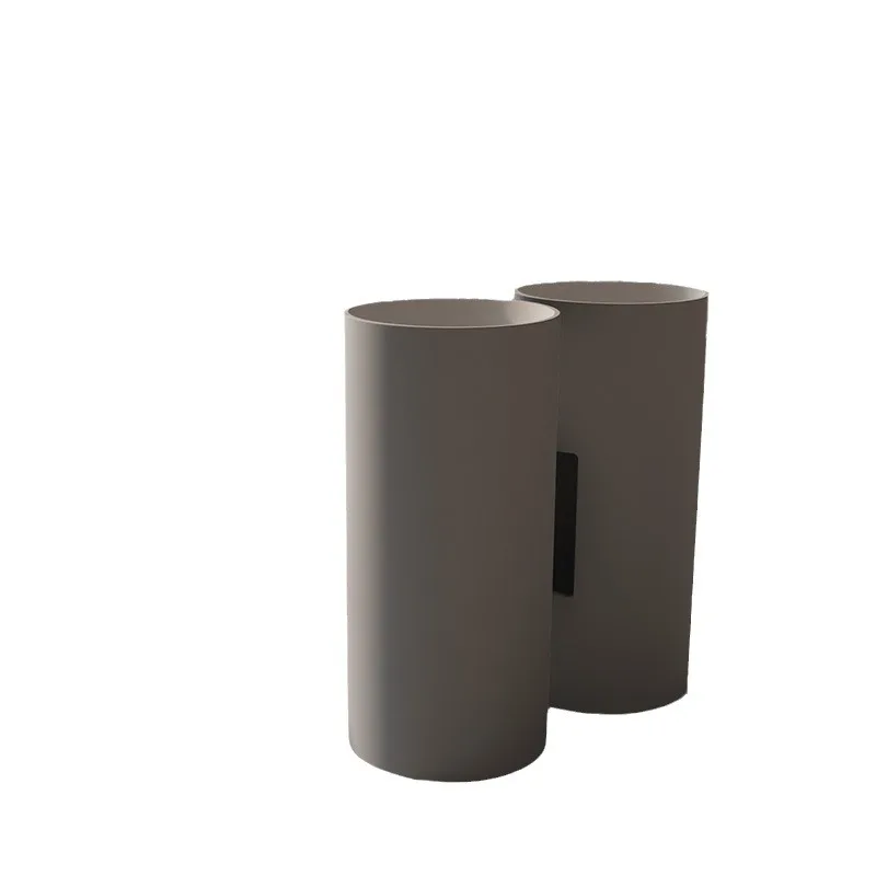 

Artificial stone column basin round mini small apartment bathroom wash basin