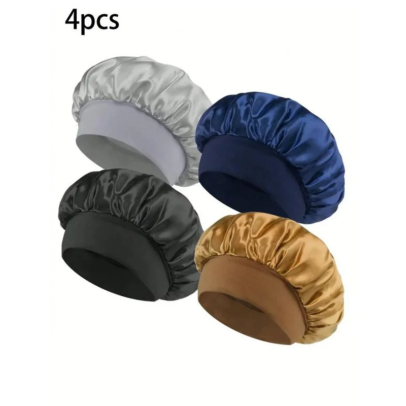 Women's Elegant Plain Color Hair Bonnets for Gift, Summer Outfits 2024 Trendy Soft Comfort Sleeping Bonnets for Preserving Hairs