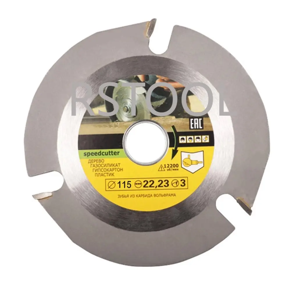 3T Woodworking Wood Carving Disc Milling Cutter Wood Cutting Speed Cutter Carving Shaping Disc For 115*22mm Angle Grinder Tool