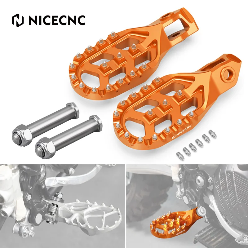 

For KTM EXC 300 EXC-F 350 SX 125 SXF 450 2024 Forged Aluminum Foot Pegs FootRest Footpegs Rests For Husqvarna TE300 GasGas EC300