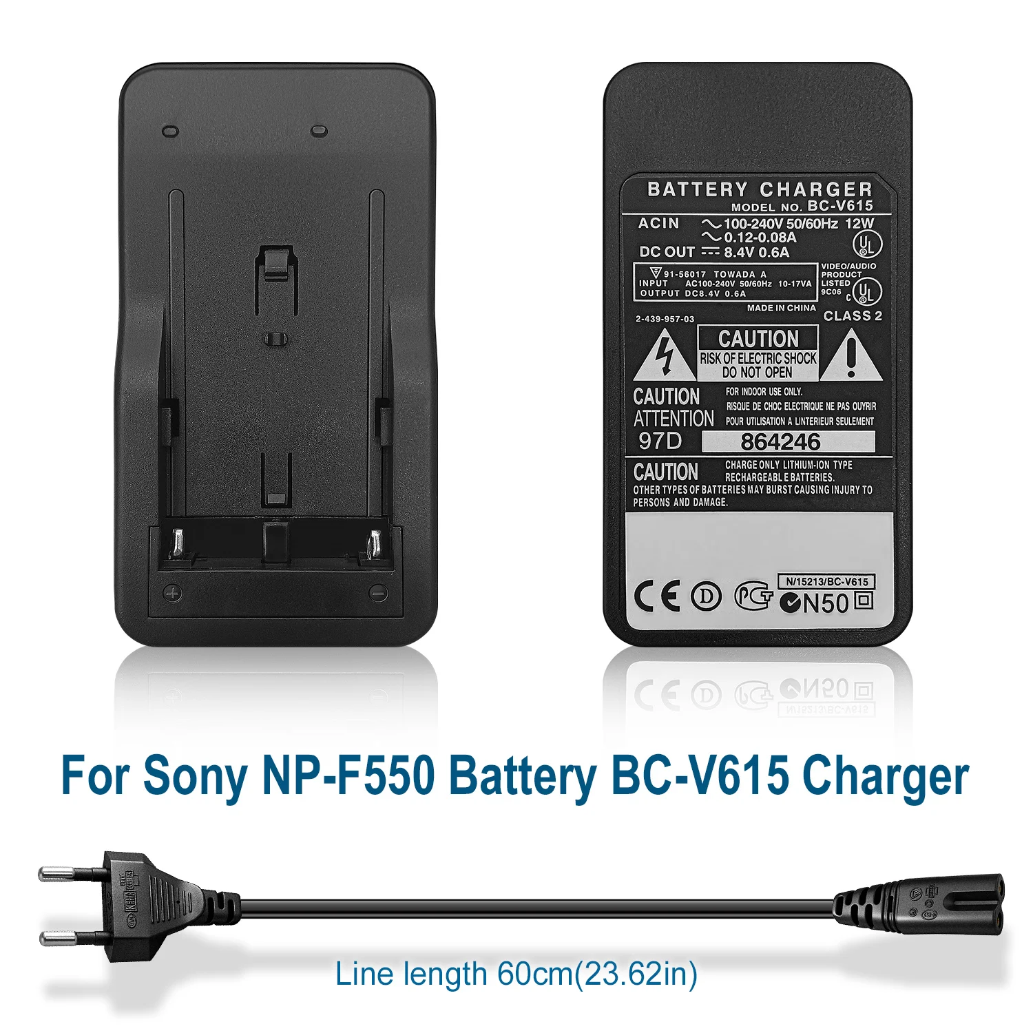 für Sony BC-V615 Akku-Ladegerät für Kamera NP-730 NP-930 NP-F330 NP-F530 NP-F550 NP-F750 NP-F930 NP-F950 NP-F960 BCV615 – Detail 1