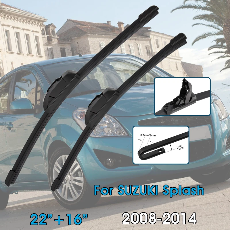 

Щетки стеклоочистителя автомобиля 22 "+ 16" для SUZUKI Splash 2008-2014, лобовое стекло, щетки переднего окна, автомобильные аксессуары