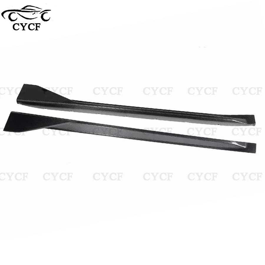 For BMW M3 M4 G80 G82 G83 2021+ Carbon Fiber Side Skirts Side bumper Splitters Side skirt Cupwings Winglets Canards Apron