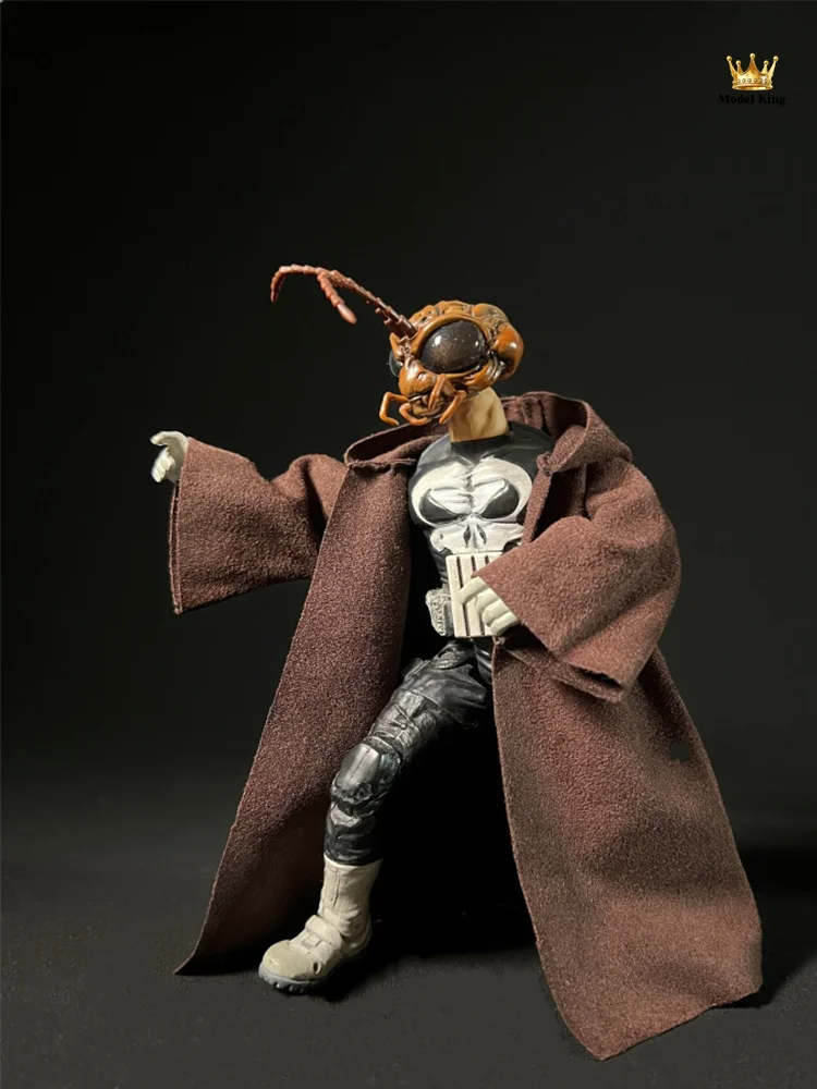 Handmade shf 1/12 Scale Jedi Coffee Handsome Robe Hooded Cloak Clothing Accessories For 6” Male Solider Action Figures Body