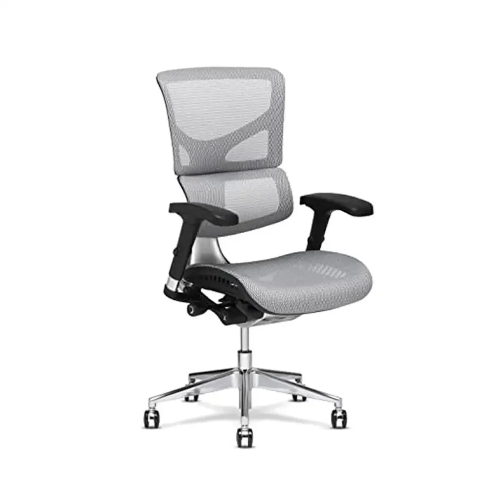 Ergonomic Office Chair Adjustable Height Depth Backrest Armrests White Mesh X2 DVL Lumbar Support SciFloat Recline Lightweight