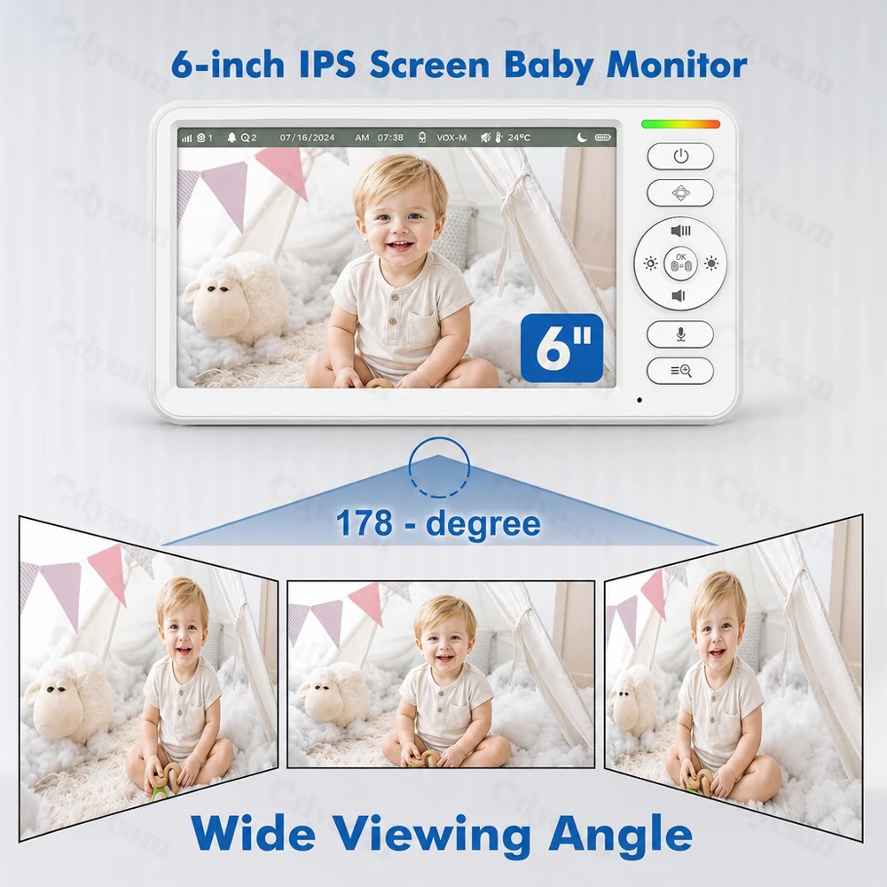 6'' Video-Babyphone PTZ Heimsi – Audio Music Kids Bewertung und Preis