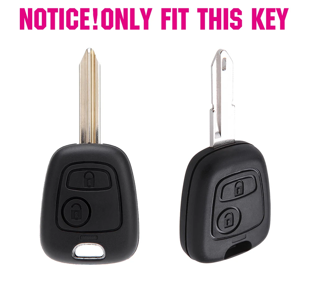 For TOYOTA AYGO REMOTE CASE FOB 2 BUTTON SILICONE KEY COVER FOR CITROEN C1 C2 C3 C4 XSARA PICASSO PEUGEOT 106 107 206 207 307