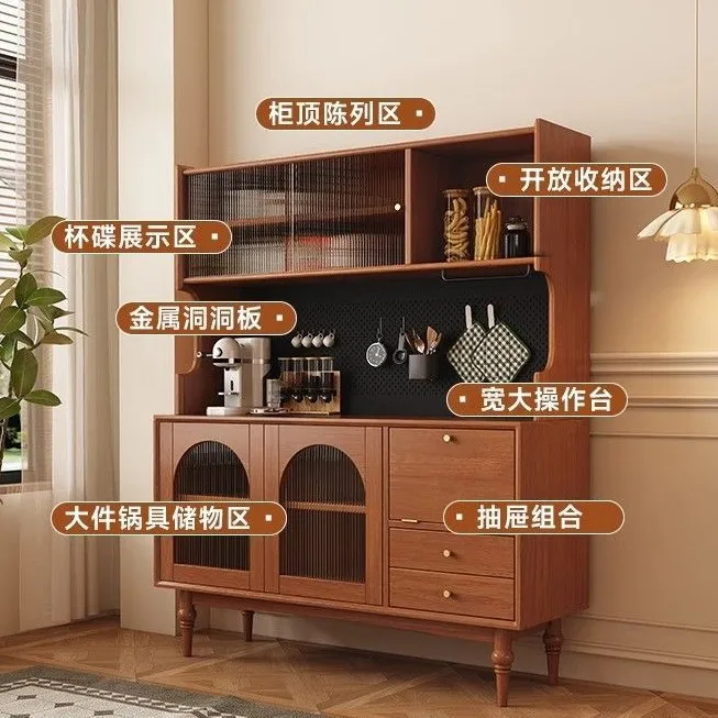 Lemari samping kayu solid antik restoran