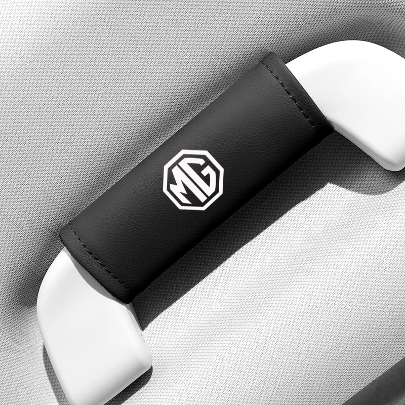 1PC Leather Car Roof Armrest Pull Gloves Door Handle Protection Cover For MG ZS GS 5 Gundam 350 Parts TF GT Car Accessories