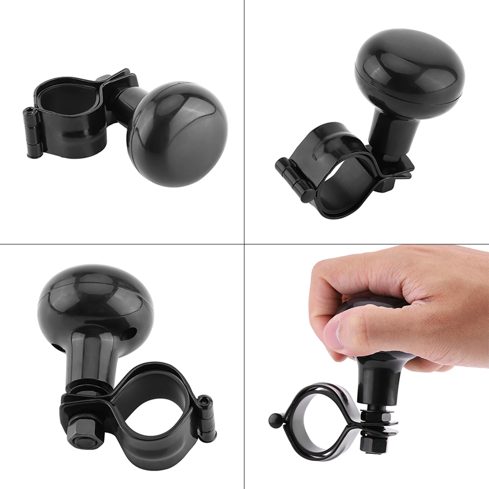 1Pcs Black Universal Steering Wheel Spinner Heavy Duty Car Truck Handle Power Knob Durable Accessories