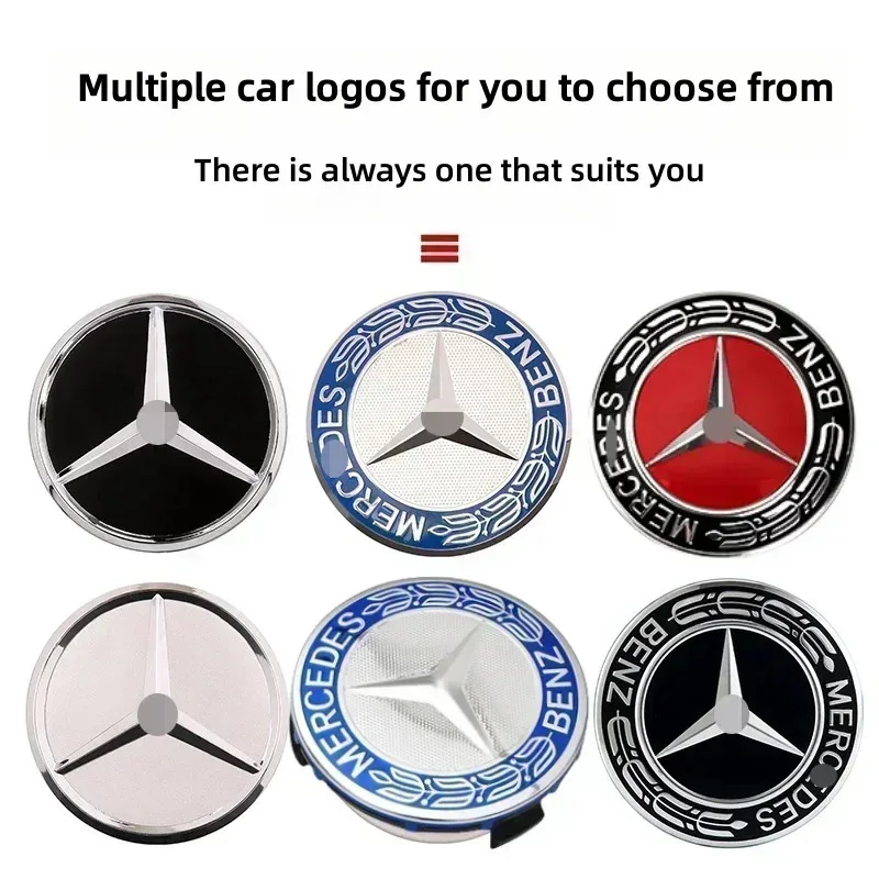 4pcs 75mm Wheel Center Caps Badge Logo Car Hub Rim Cover Emblem Styling Auto Accessories W204 W205 W212 W213 W206 W164 W117 W176